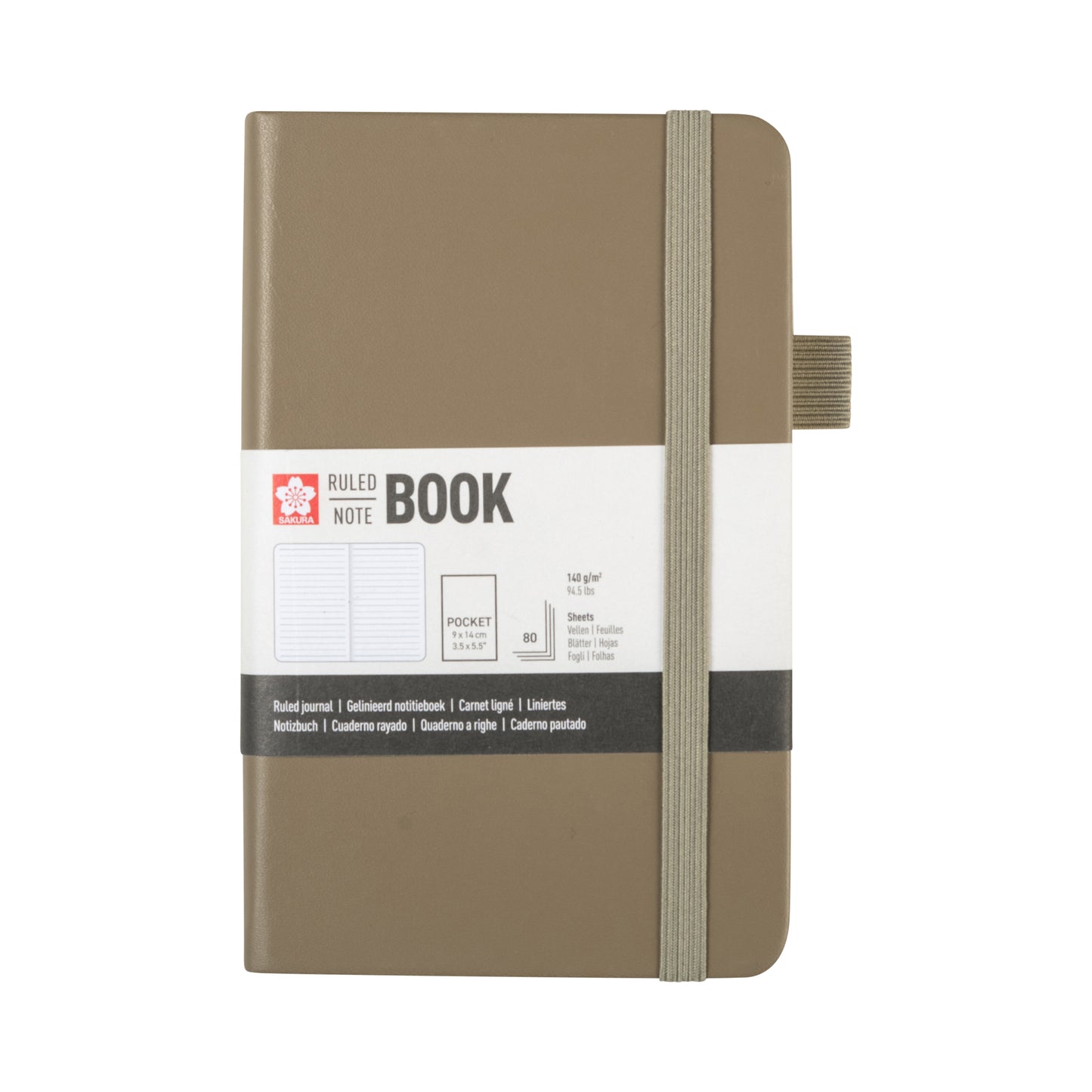 Sakura - Notitieboek pocket lijn sintel