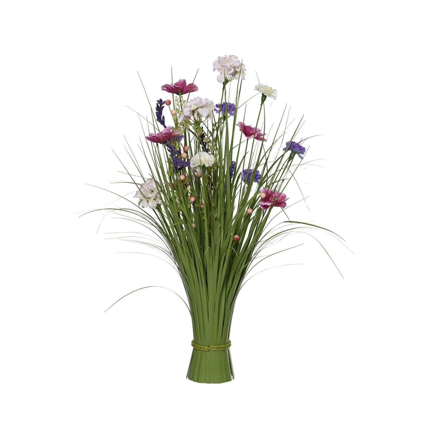 Everlands - Kunstgras met bloemen 70cm assorti
