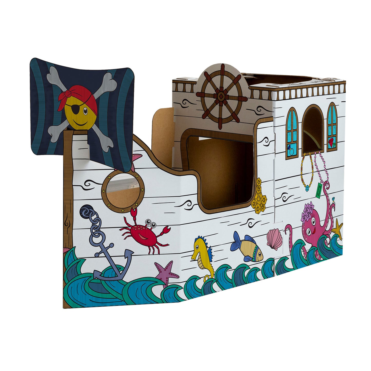 Bankers Box - Kartonnen piratenschip xl play