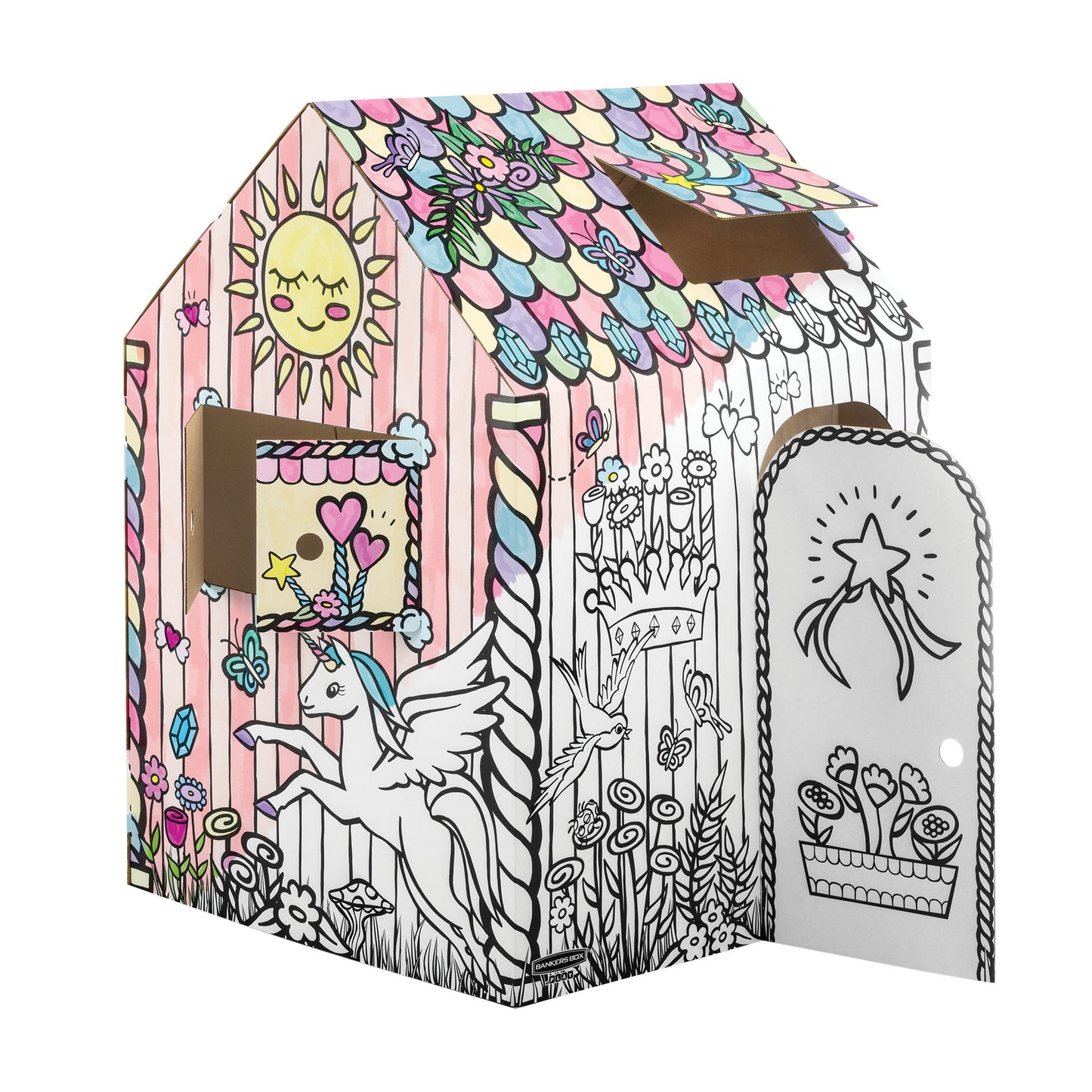 Bankers Box - Kartonnen speelhuis xl eenhoorn play