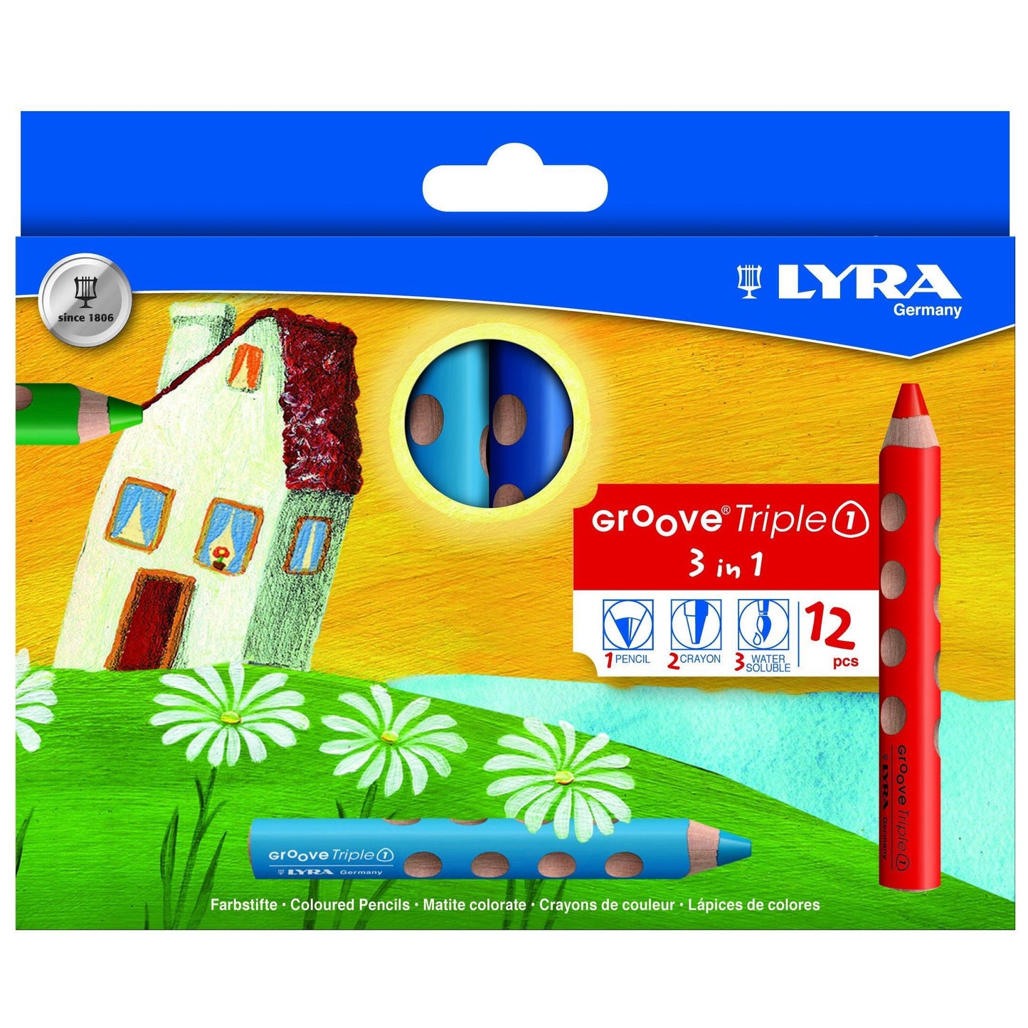 LYRA - Kleurpotlood groove triple one 12 kleuren