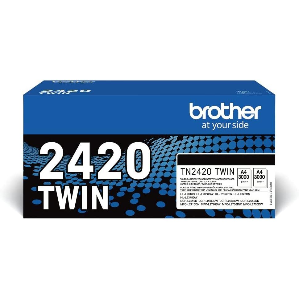 Brother - toner, 3.000 pagine, OEM TN-2420TWIN, nero, confezione da 2
