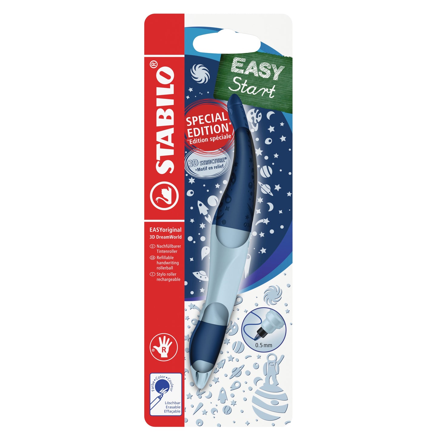 Stabilo - Rollerpen easyoriginal 3d dreamw rh m bl | 5 stuks