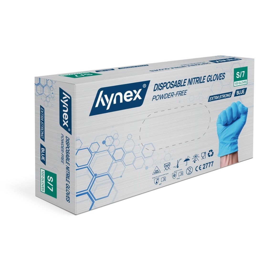 Hynex - Handschoen nitril s blauw 5gr 100 stuks