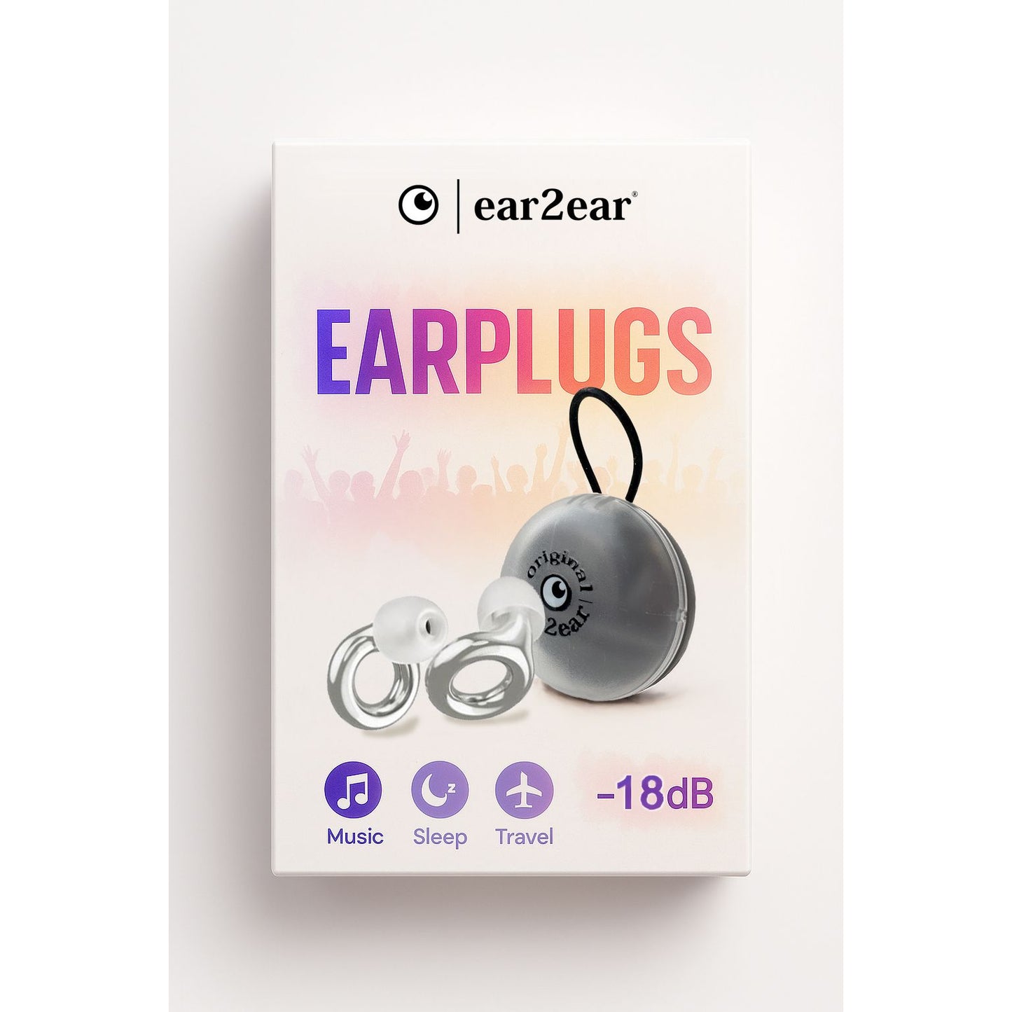 Ear2ear - Earplug 18db zilver