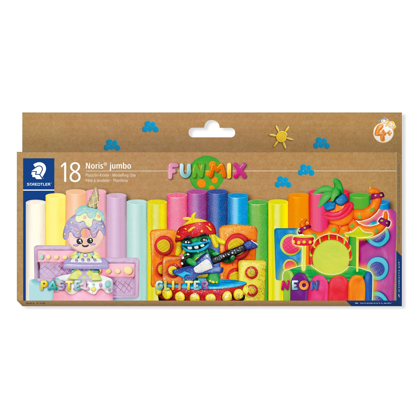 Staedtler - Boetseerklei noris jumbo set 18 kleuren