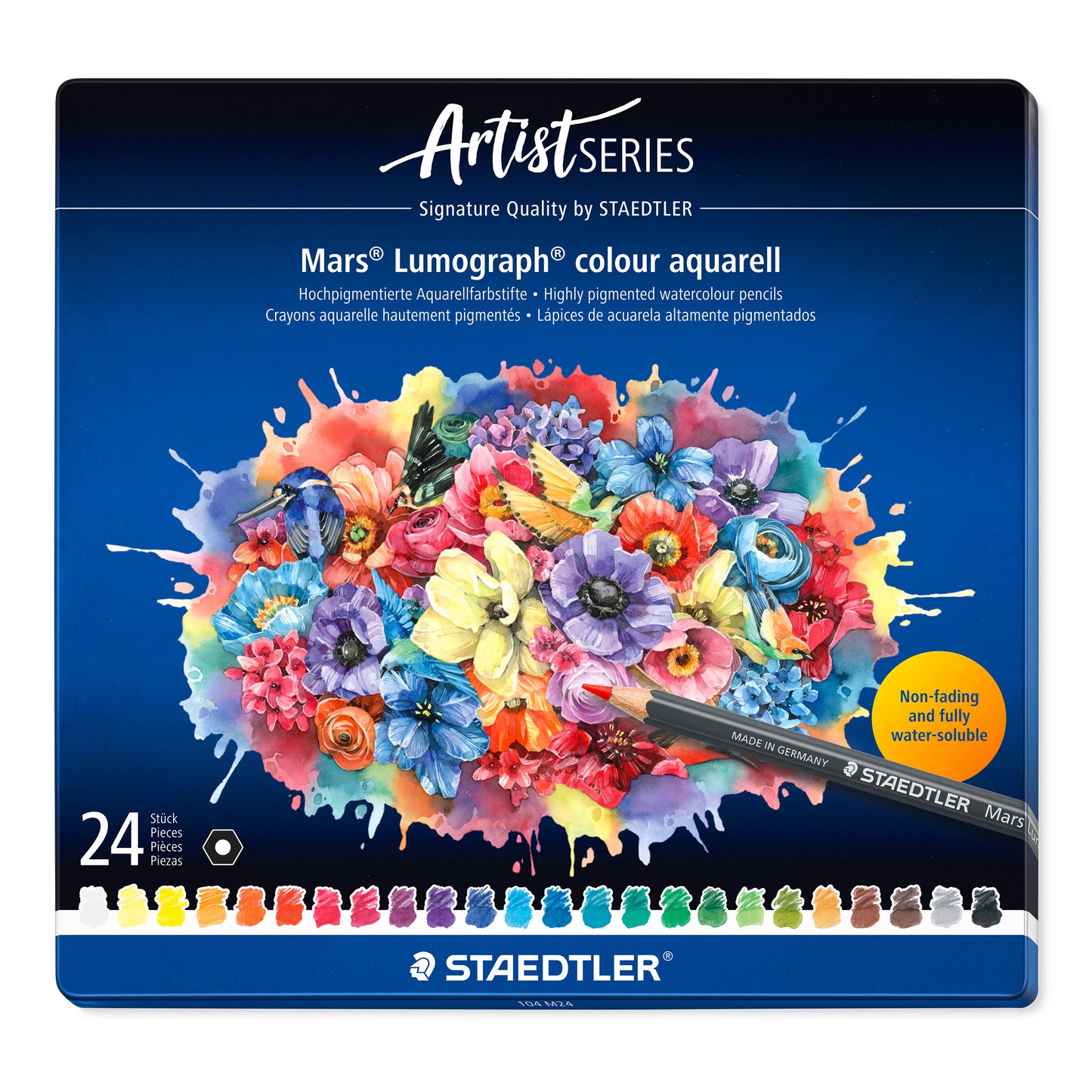 Staedtler - Aquarelpotlood mars lumograph 24 kleuren | 5 stuks