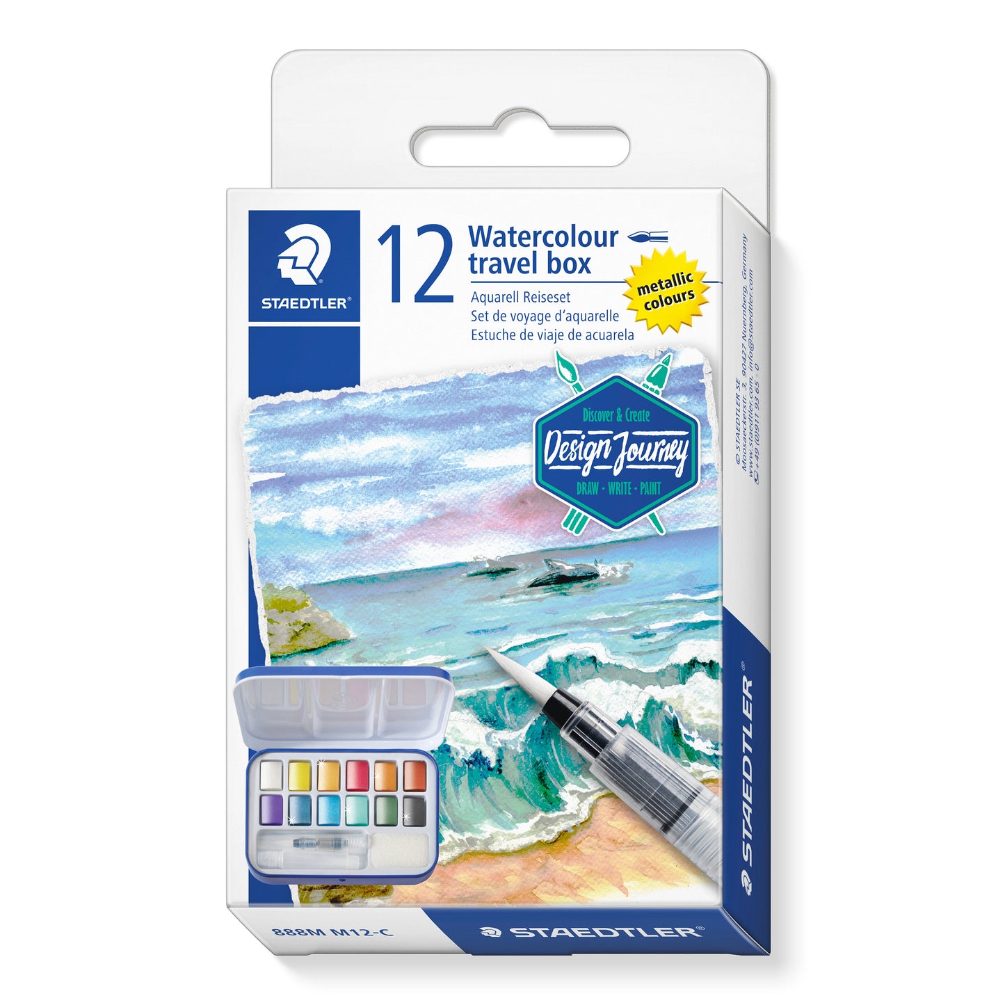 Staedtler - Waterverf design journey set 12 kleuren