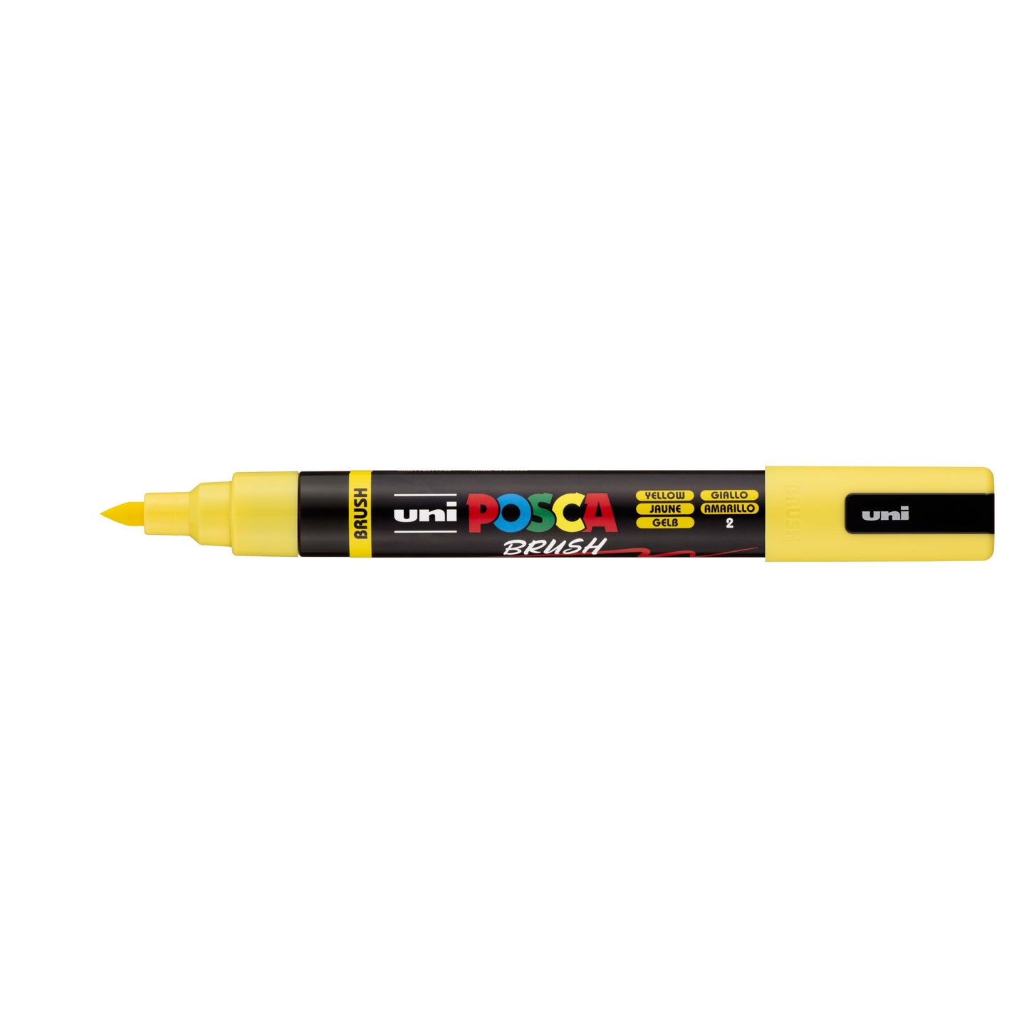 Posca - Paintmarker uni pc-5br brushpunt m geel