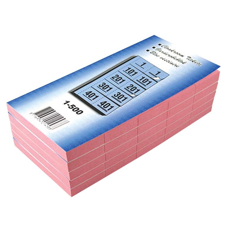 Klika - Garderobeblokken nummers van 1 t.e.m. 500, kers