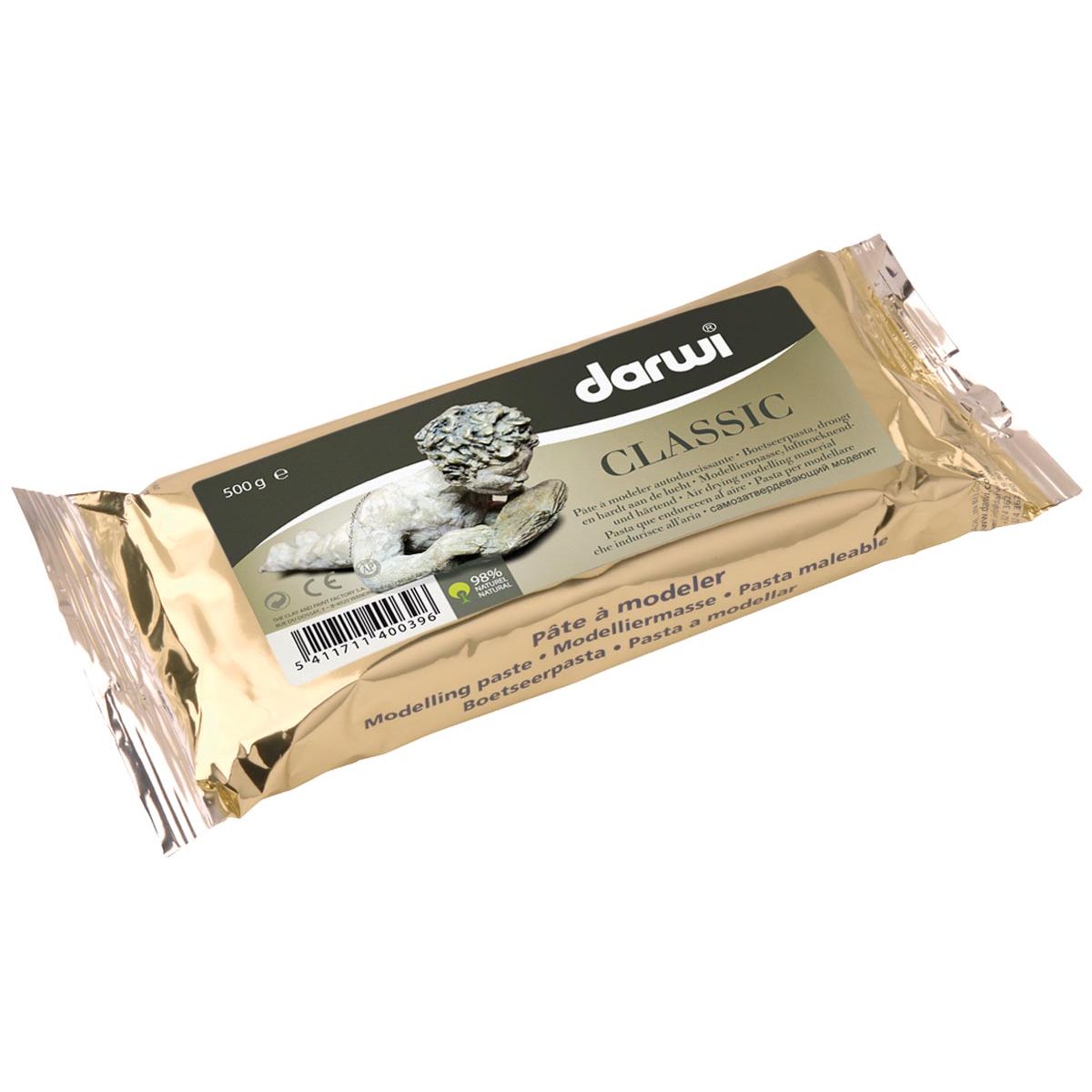 Darwi - boetseerpasta Classic, pak van 500 g, wit