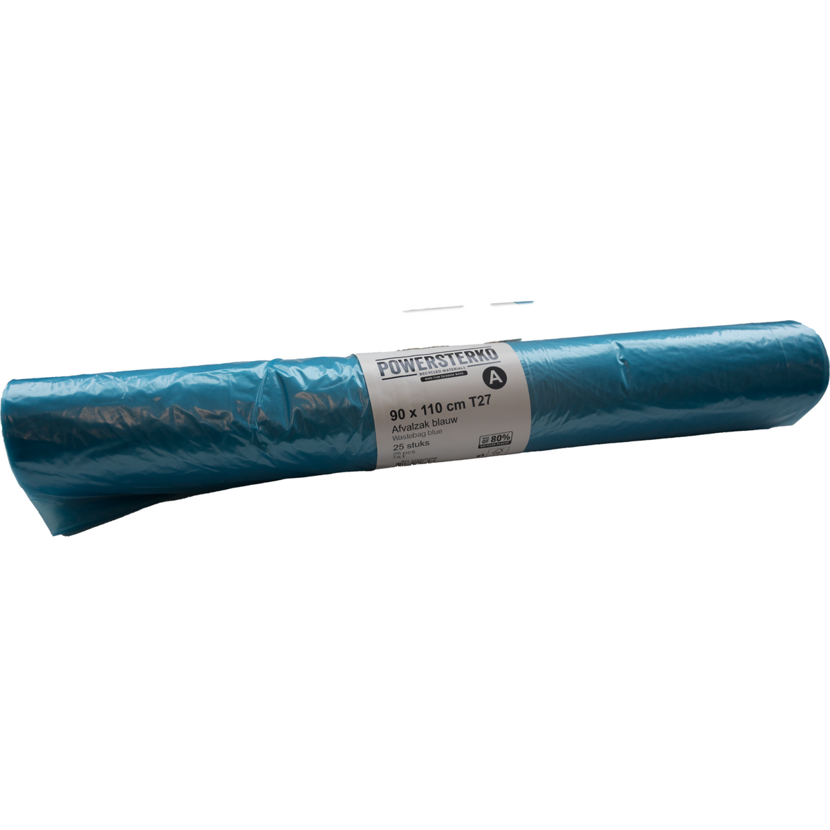PowerSterko - Afvalzak | Gerecycled LDPE | 90x110cm | T27 | blauw | 250 stuks