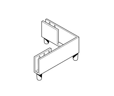 Klika - Base espositiva in plastica bianca 3 pezzi
