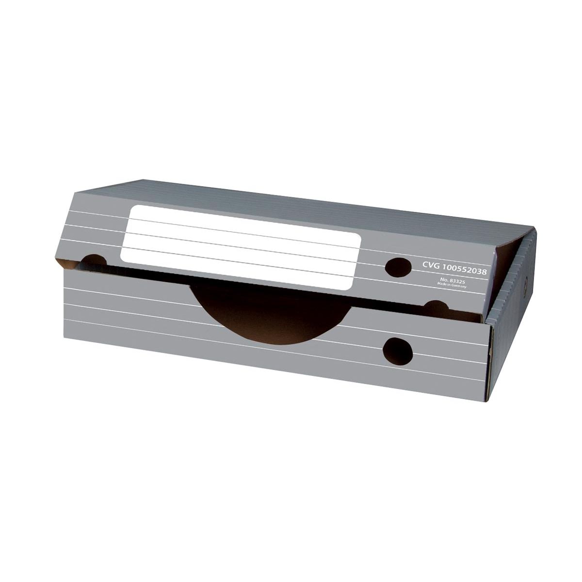 Elba – horizontale Archivbox, ft 45 x 34 x 8,8 cm, grau und weiß