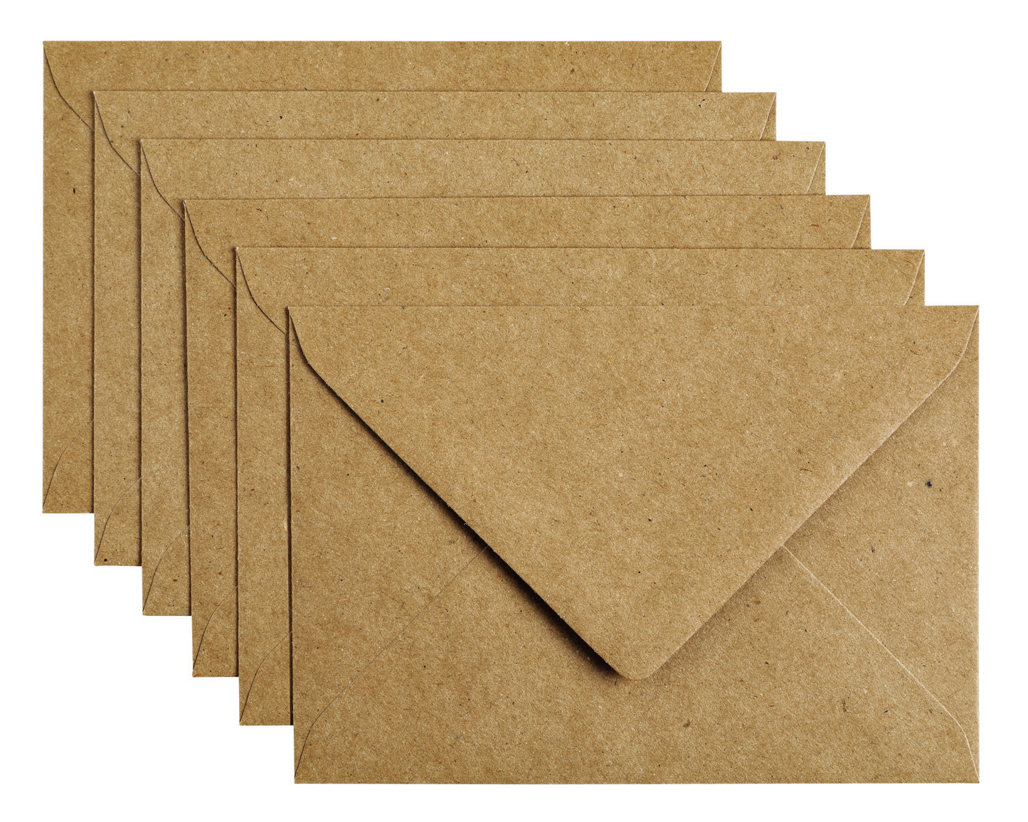 Papicolor - Envelop C6 114x162mm kraft bruin pak à 6 stuks