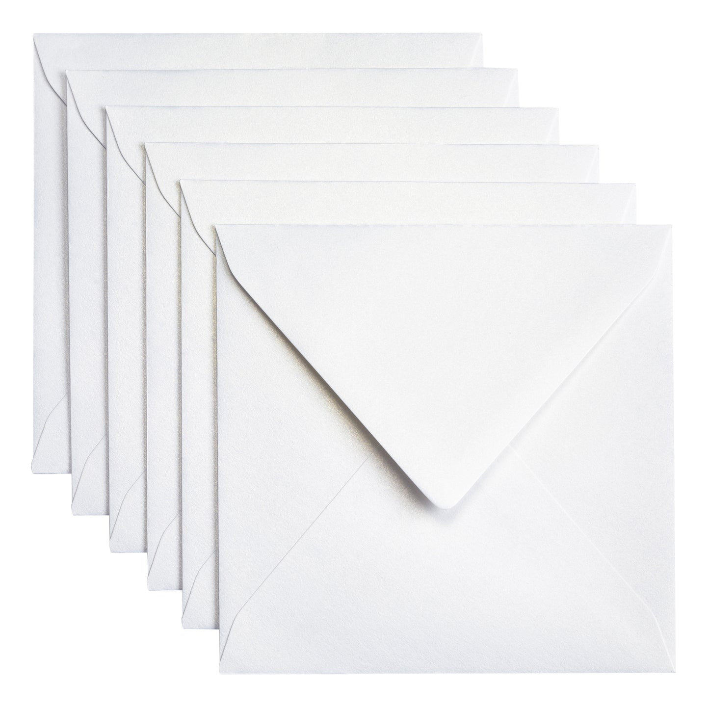 Papicolor - Enveloppe 140x140mm blanc nacré métallisé pack de 6 pièces