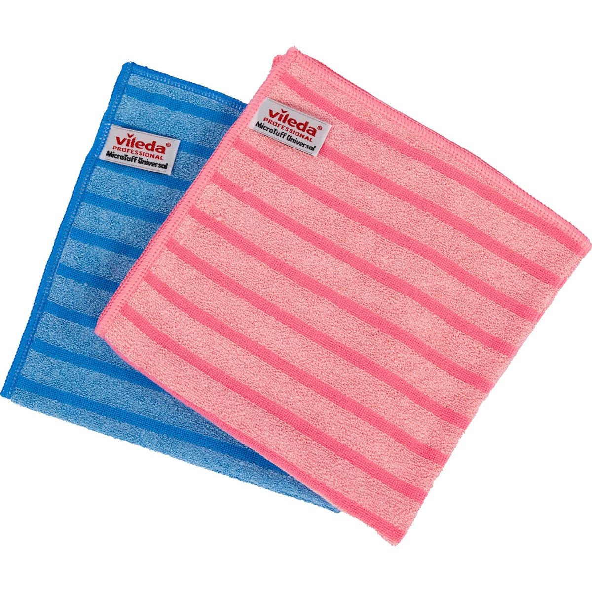 Vileda - chiffon en microfibre Microtuff Universal, paquet de 10, rouge