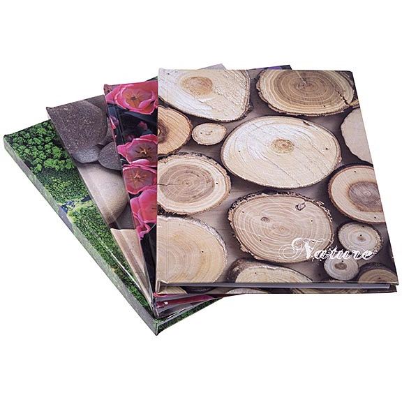 OFFICE products - schrift, Nature, met harde kaft, A5, 96 blad, met kantlijn, gelijnd