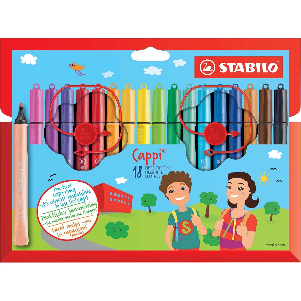STABILO - Pennarello Cappi, astuccio da 18 pezzi