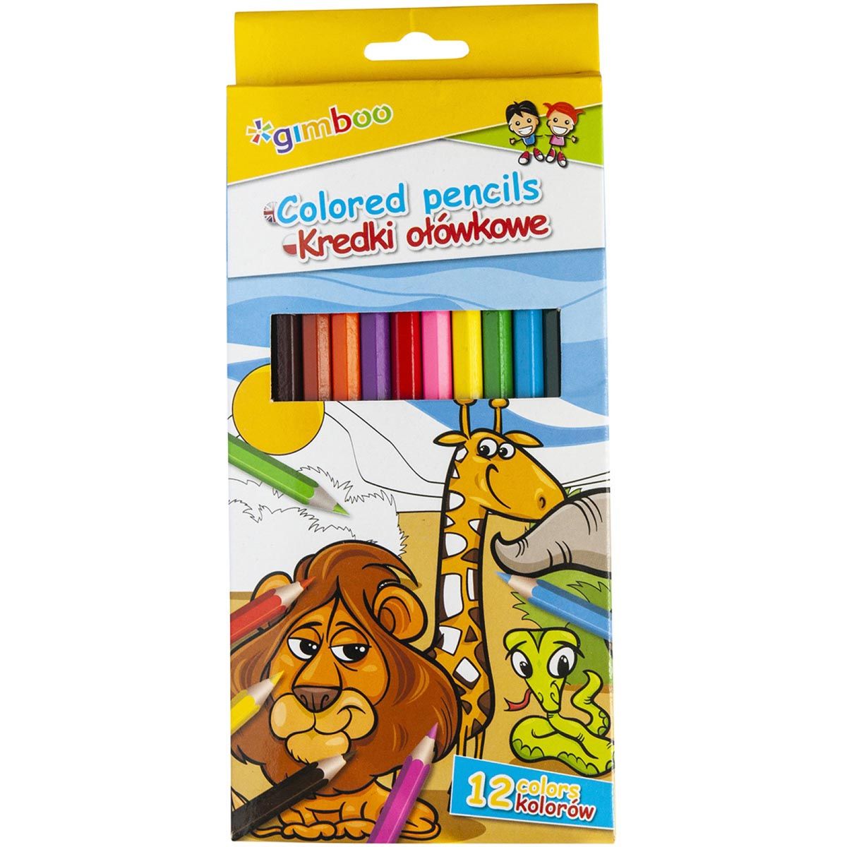 OFFICE products - kleurpotlood Gimboo, kartonnen etui van 12 stuks