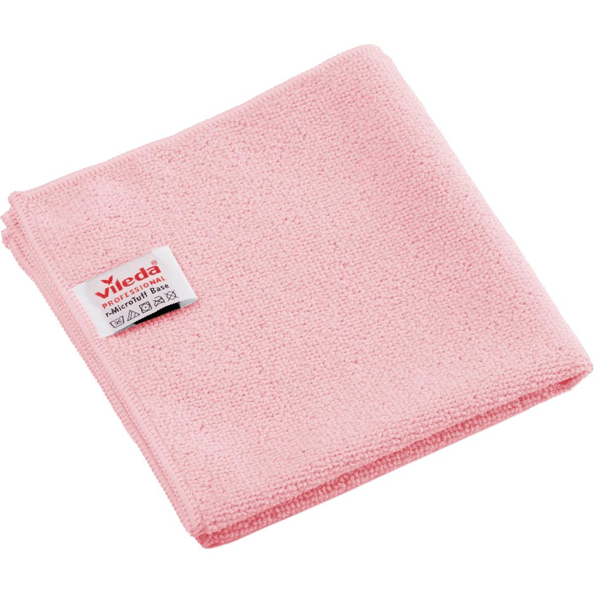 Vileda - Professional r-MicroTuff Base microvezeldoek, pak van 5 stuks, rood