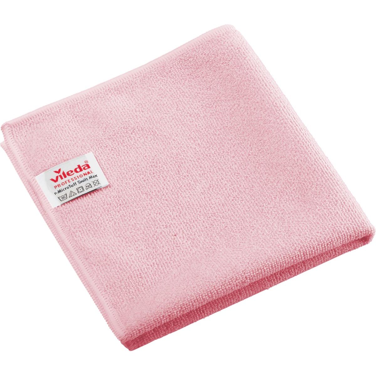 Vileda - Chiffon en microfibre Professional r-MicroTuff Swift Max, paquet de 5, rouge