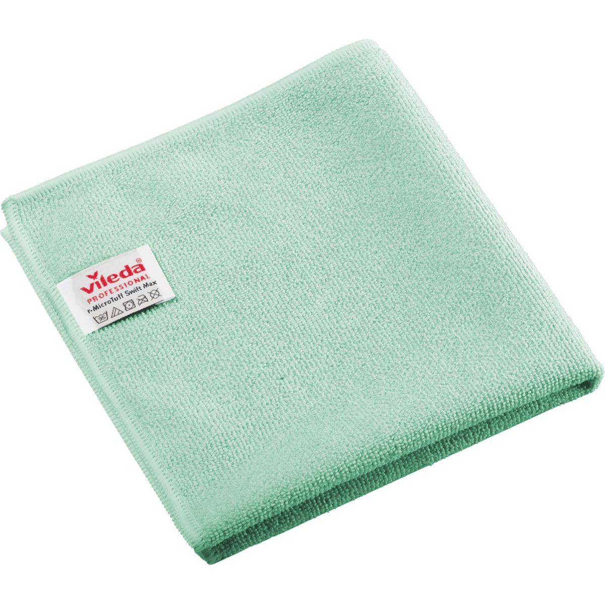 Vileda - Professional r-MicroTuff Swift Max microfiber cloth, pack of 5, green