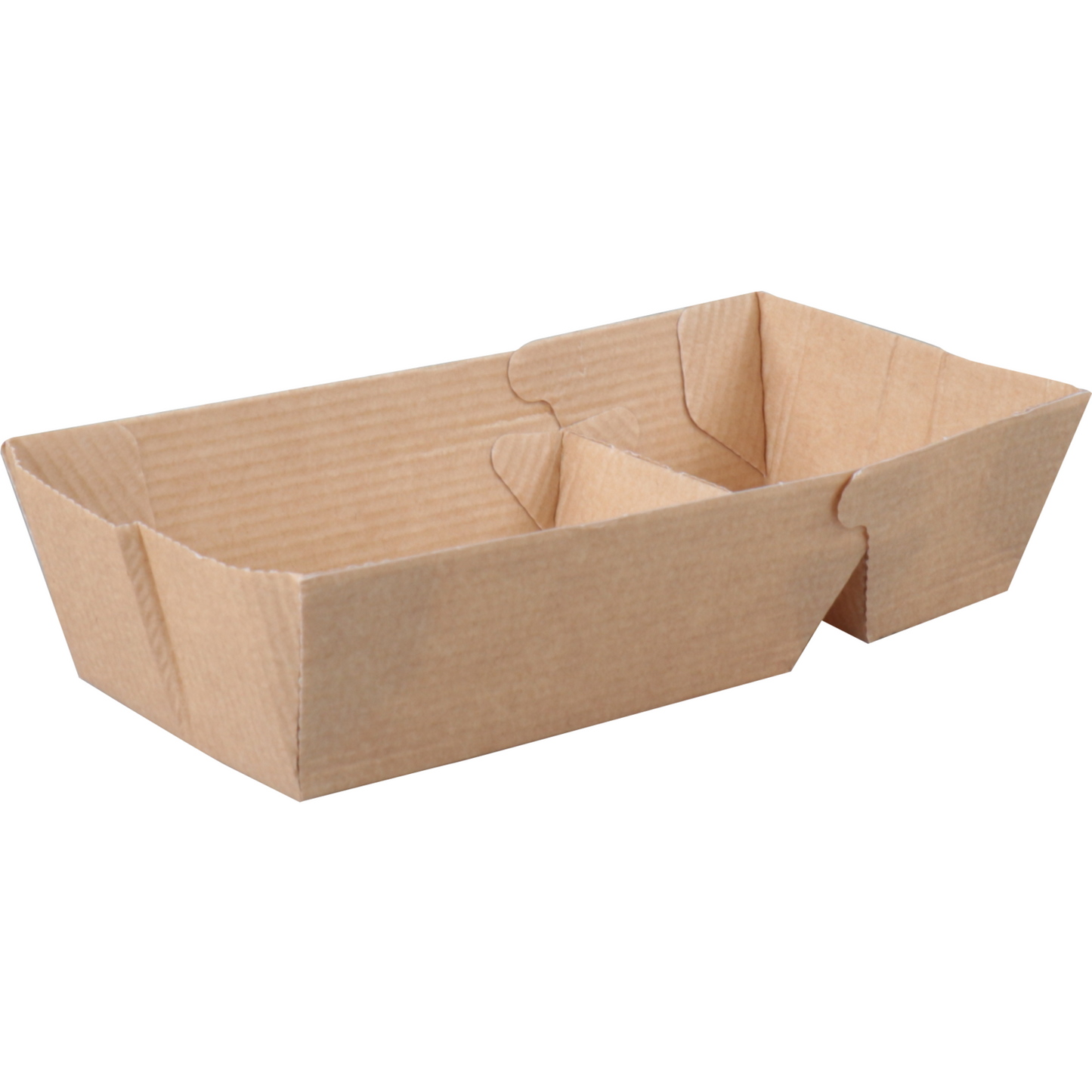 Depa - Bak | Ersatzpapier | A23 | Golfpapieren snacklijn | snackbak | 141x60x37mm | bruin | 400 stuks