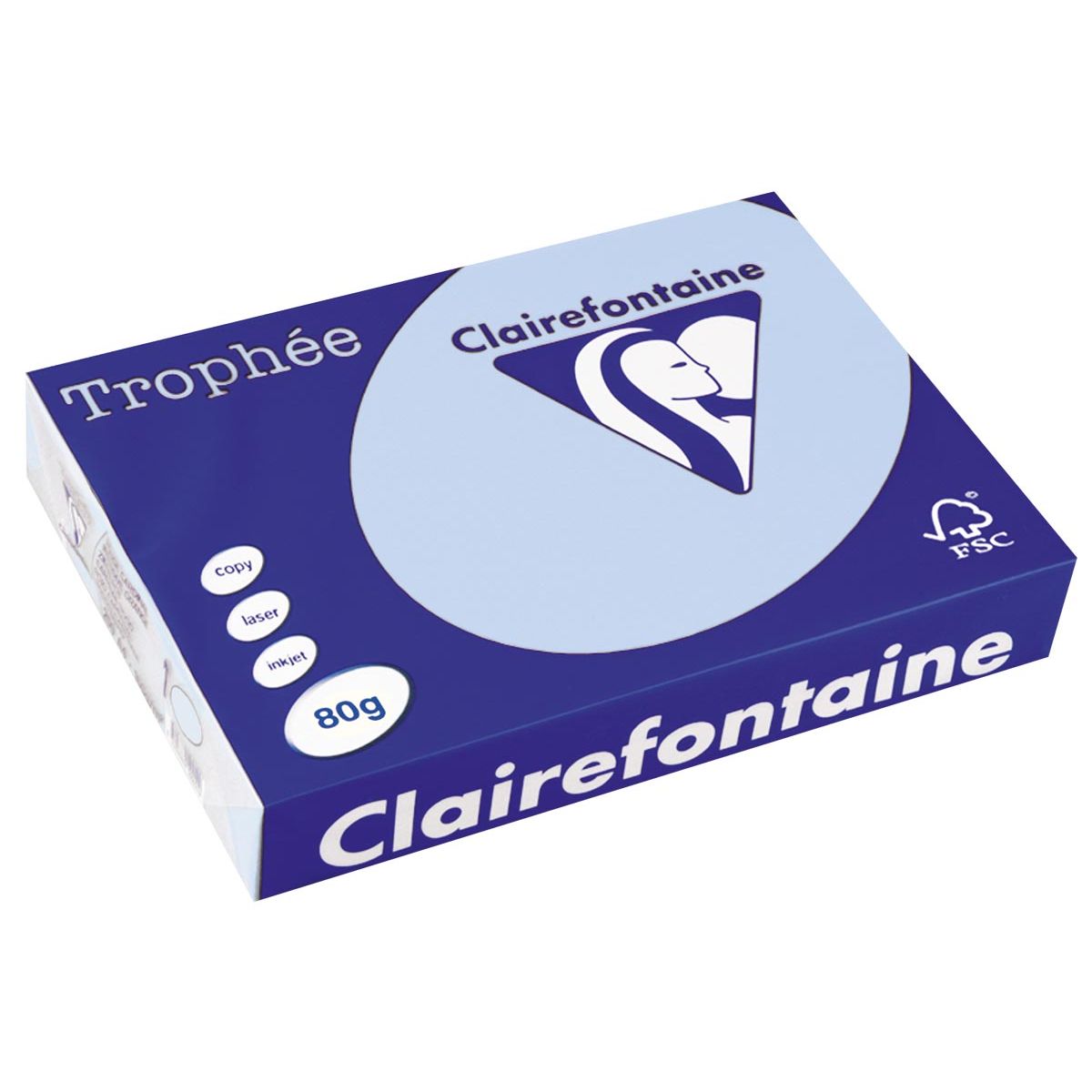 Clairefontaine - Trophée-Farbpapier, A4, 80 g, 500 Blatt, blau