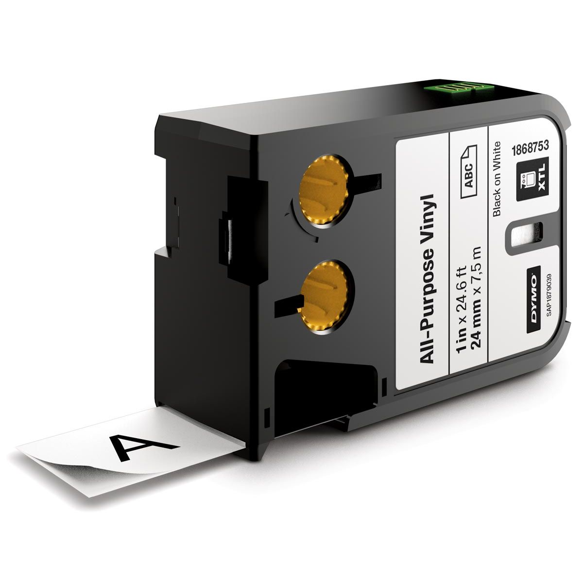 Dymo - XTL e ft 24 mm, black on white, vinyl