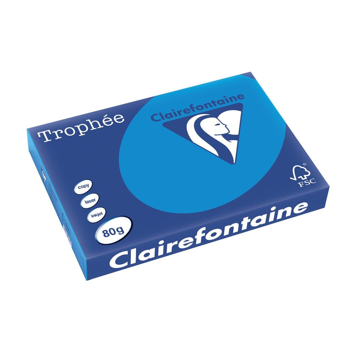 Clairefontaine - Trophée Intens, gekleurd papier, A3, 80 g, 500 vel, turkoois