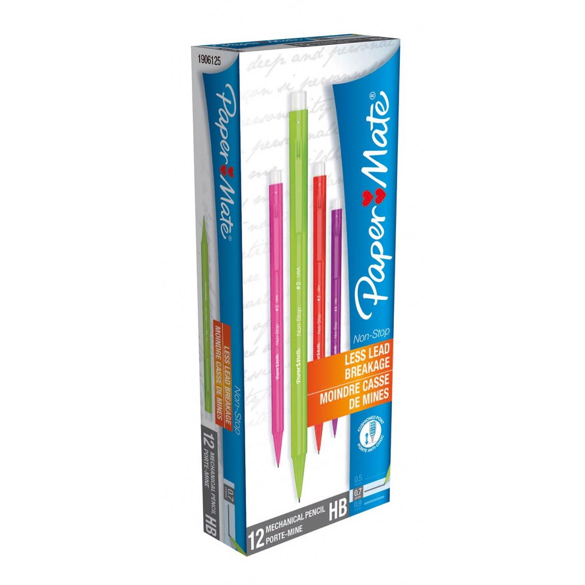 Paper Mate - Porte-mines Non-Stop, boîte de 12 pièces couleurs assorties