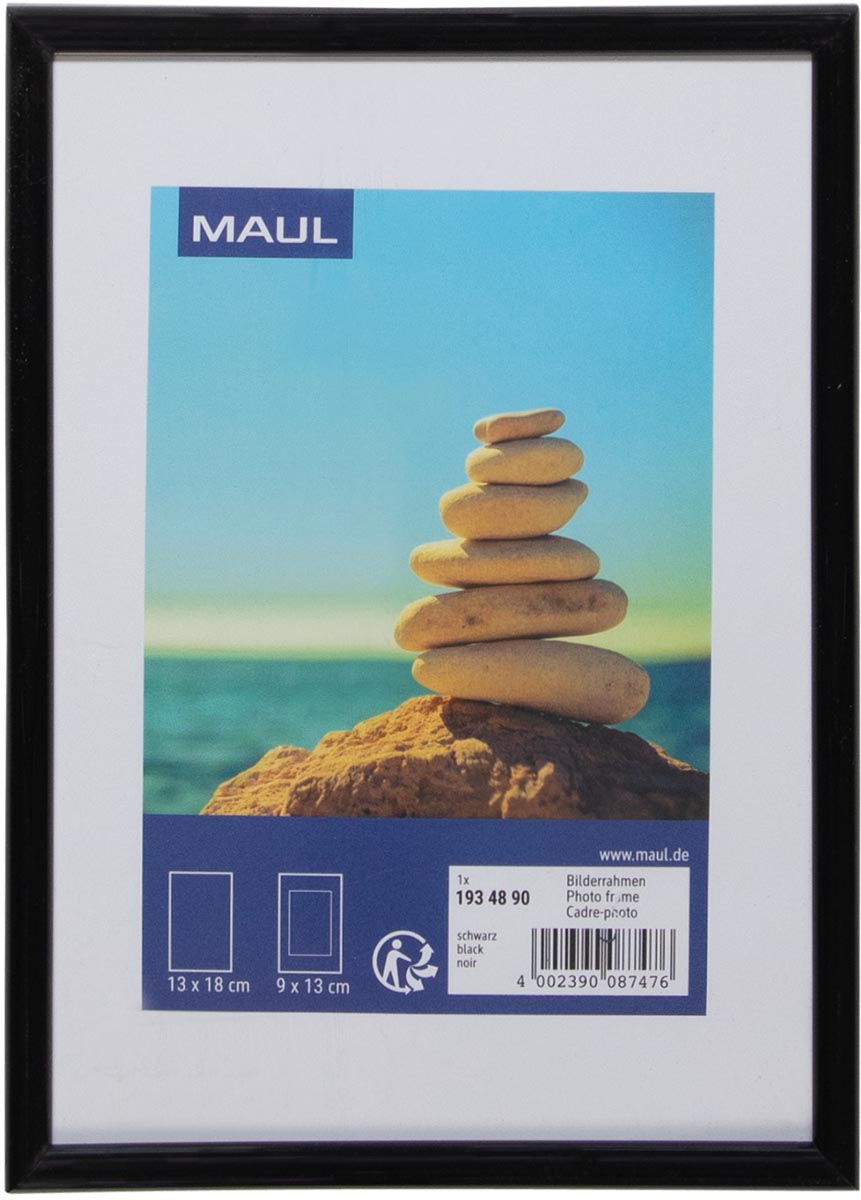 Maul - art fotolijst, kunststof frame, ft 13 x 18 cm, zwart