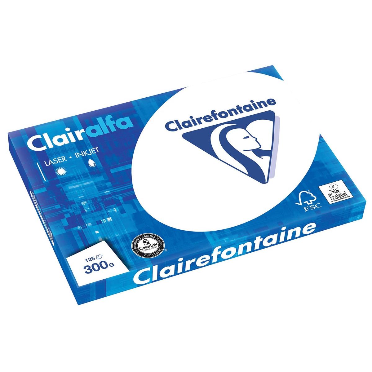 Clairefontaine - Clairalfa Präsentationspapier A3, 300 g, Packung mit 125 Blatt