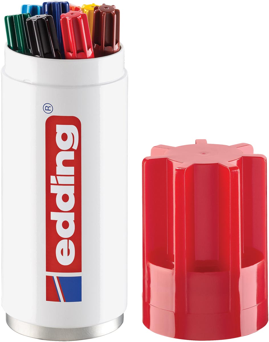 Edding - Permanentmarker 3000, Tube mit 8 Stück in verschiedenen Farben