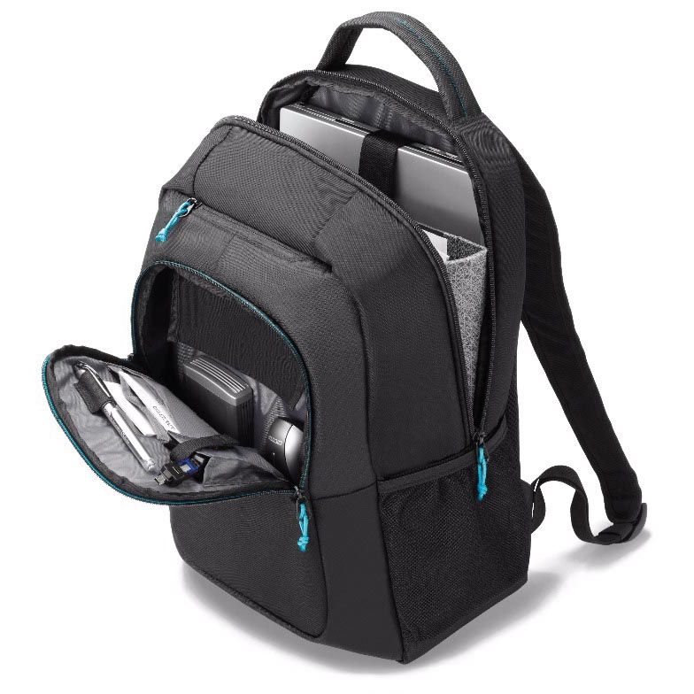 Dicota - sac à dos pour ordinateur portable Spin, pour ordinateurs portables jusqu'à 15,6 pouces, noir