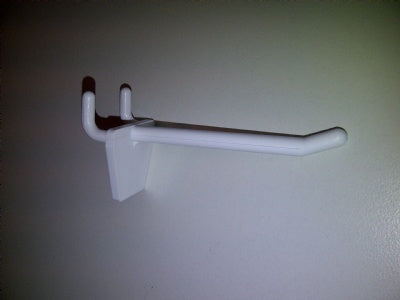Klika - Board hook single 75mm white center to center 25mm