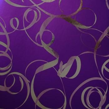 Klika - Papel de regalo Papel de regalo Cinta plateada metalizada violeta mate 30 cm