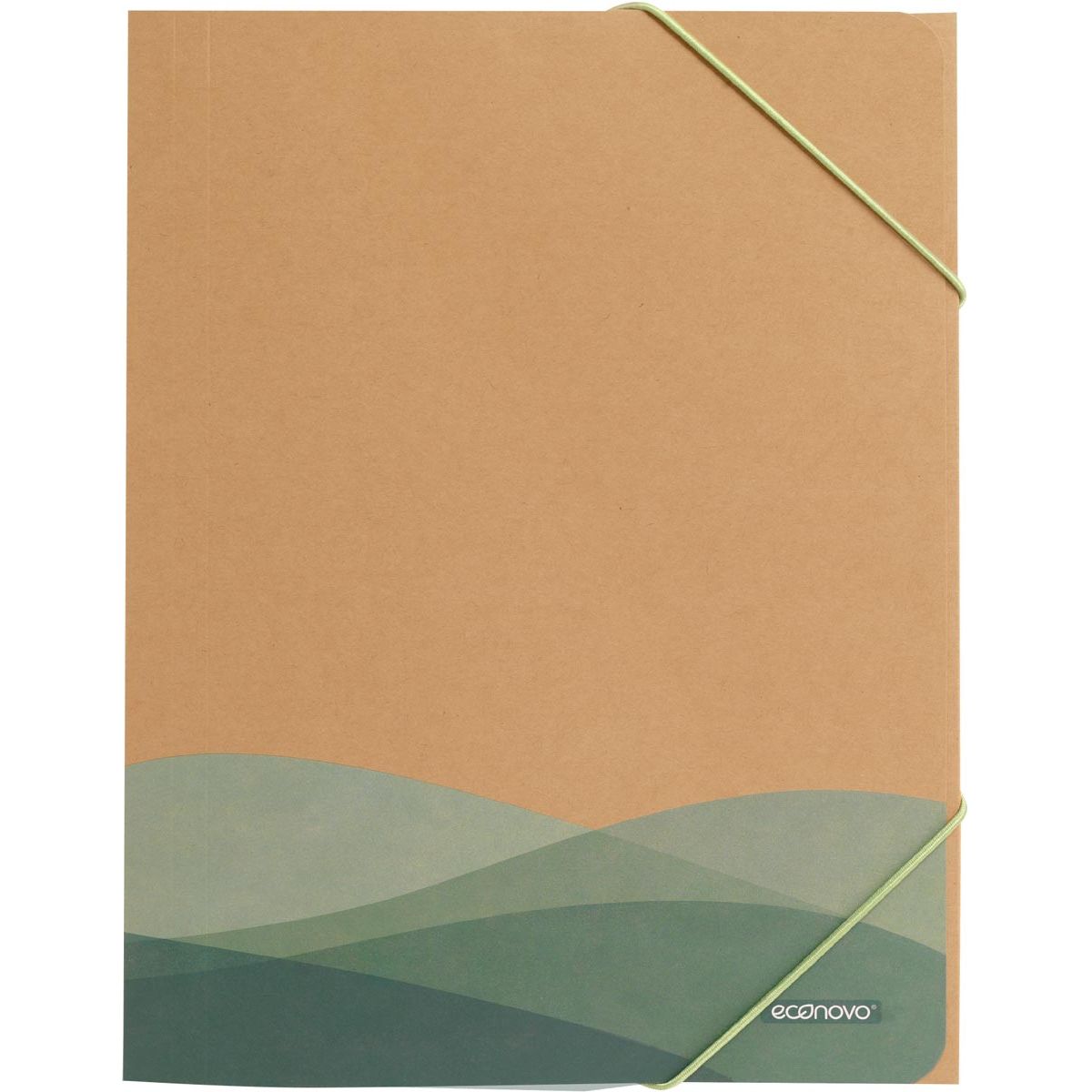 Econovo - elastomap met 3 kleppen, A4, kraft