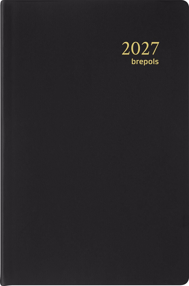 Brepols - agenda Delta Seta 6 languages, black, 2026