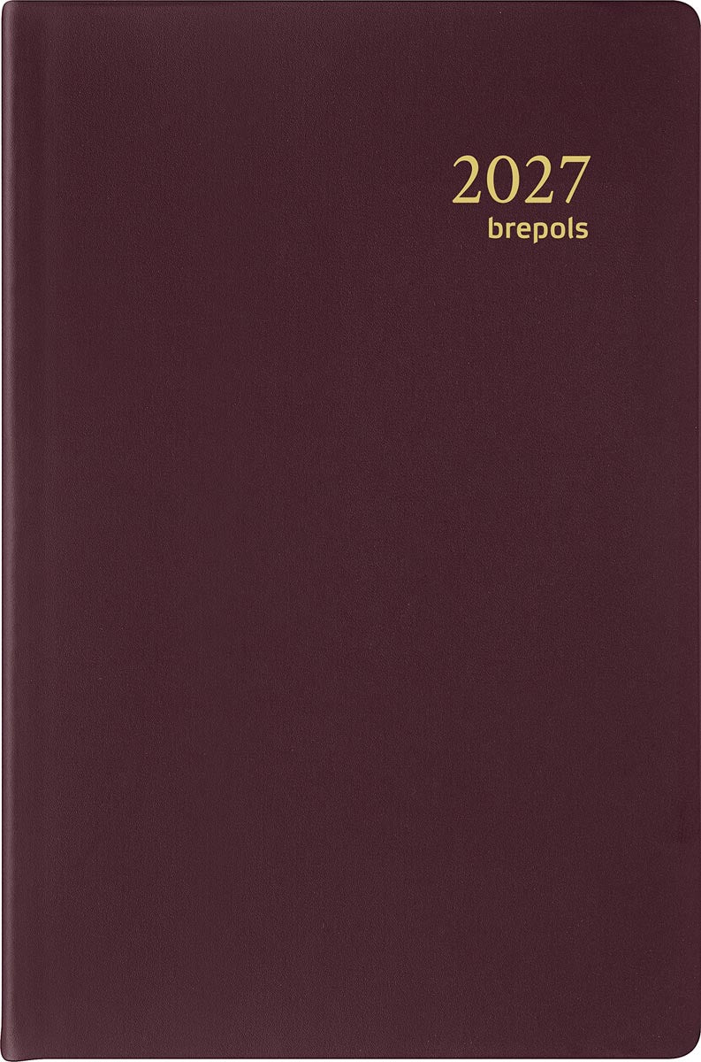 Brepols - agenda Delta Seta 6 idiomas, burdeos, 2026