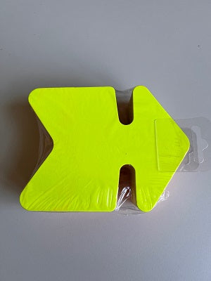 Klika - Fluor pijl 12x16 cm fluor geel 50 stuks