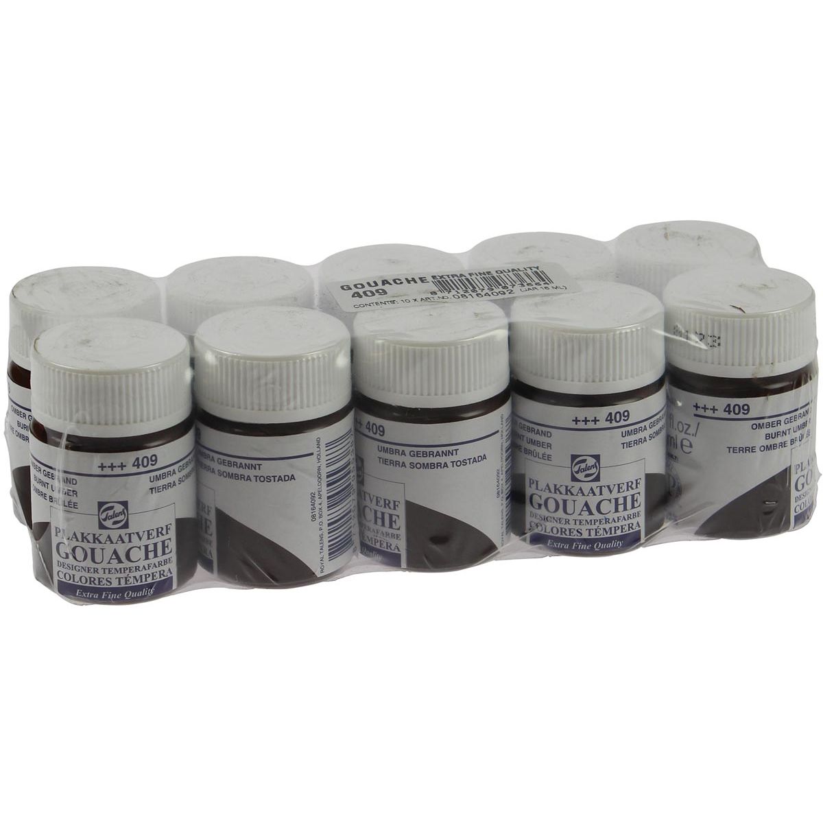 Talens - gouache Extra Fine 16 ml bottle, burnt umber