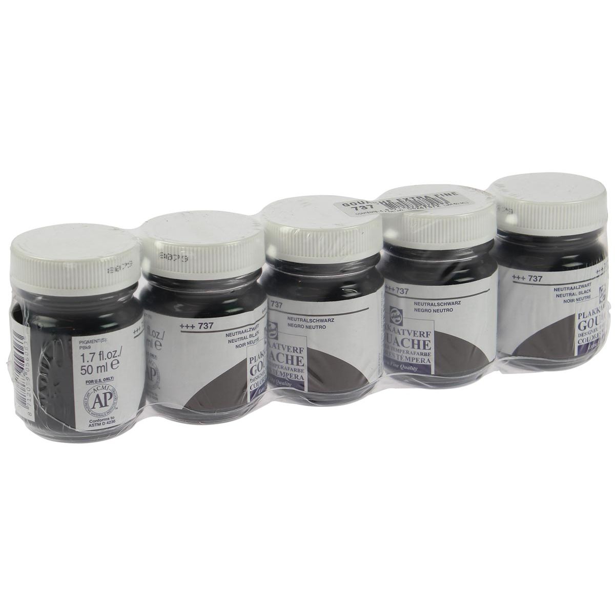 Talens - plakkaatvef Extra Fijn flacon van 16 ml, neutraalzwart