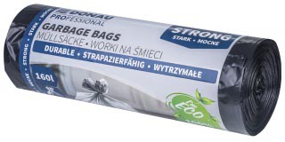 DONAU PROFESSIONAL - vuilniszak, 35 micron, ft 90 x 110 cm, 160 liter, zwart, pak van 10 stuks