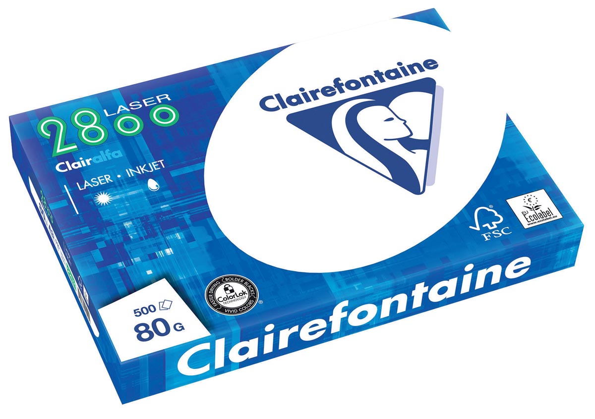 Clairefontaine - Clairalfa printpapier ft A3, 80 g, pak van 500 vel