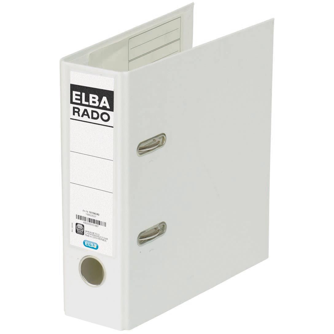 Elba - Carpeta Rado Plast para ft A5 vertical, blanca, lomo de 7,5 cm
