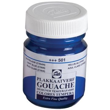 Talens - plakkaatvef Extra Fijn flacon van 50 ml, lichtblauw (cyaan)