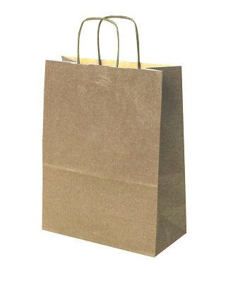 Klika - Brown paper carrier bag, dimensions 32x12x41cm