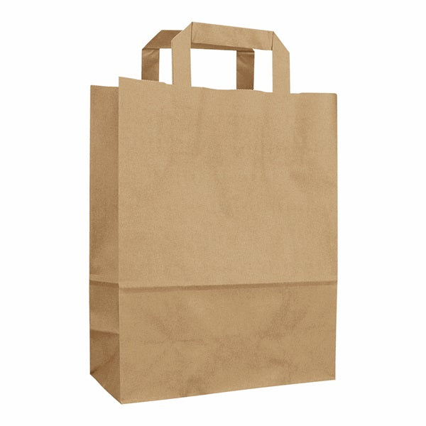 Klika - Draagtassen bruin kraft 22/10x28 250st 3 stuks